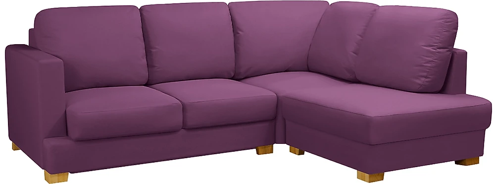 Угловой диван с ящиком для белья Плимут Мини Фиолет