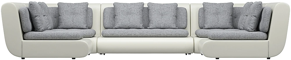 Модульный диван из экокожи Кормак-4 Кантри Грей