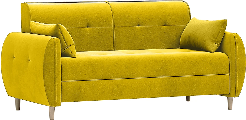 Жёлтый прямой диван Анита Плюш Дизайн 1