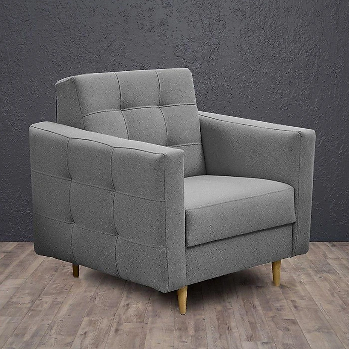 Серое кресло Брисбен Дизайн 3