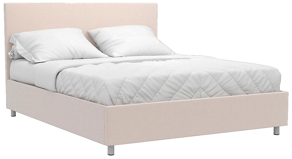 большая двуспальная кровать Белла 160х200 с ламелями Плюш Милк