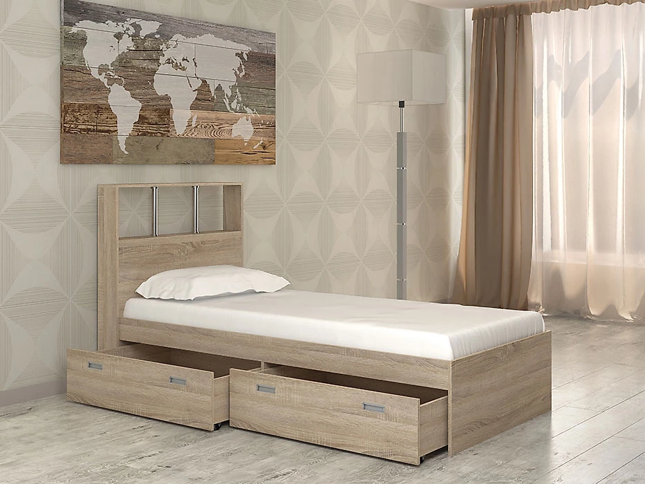Большая двуспальная кровать Бриз-6 (90) Дизайн-2