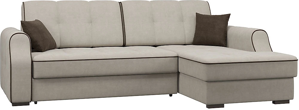 Угловой диван для ежедневного сна Оскар Плюш Крем