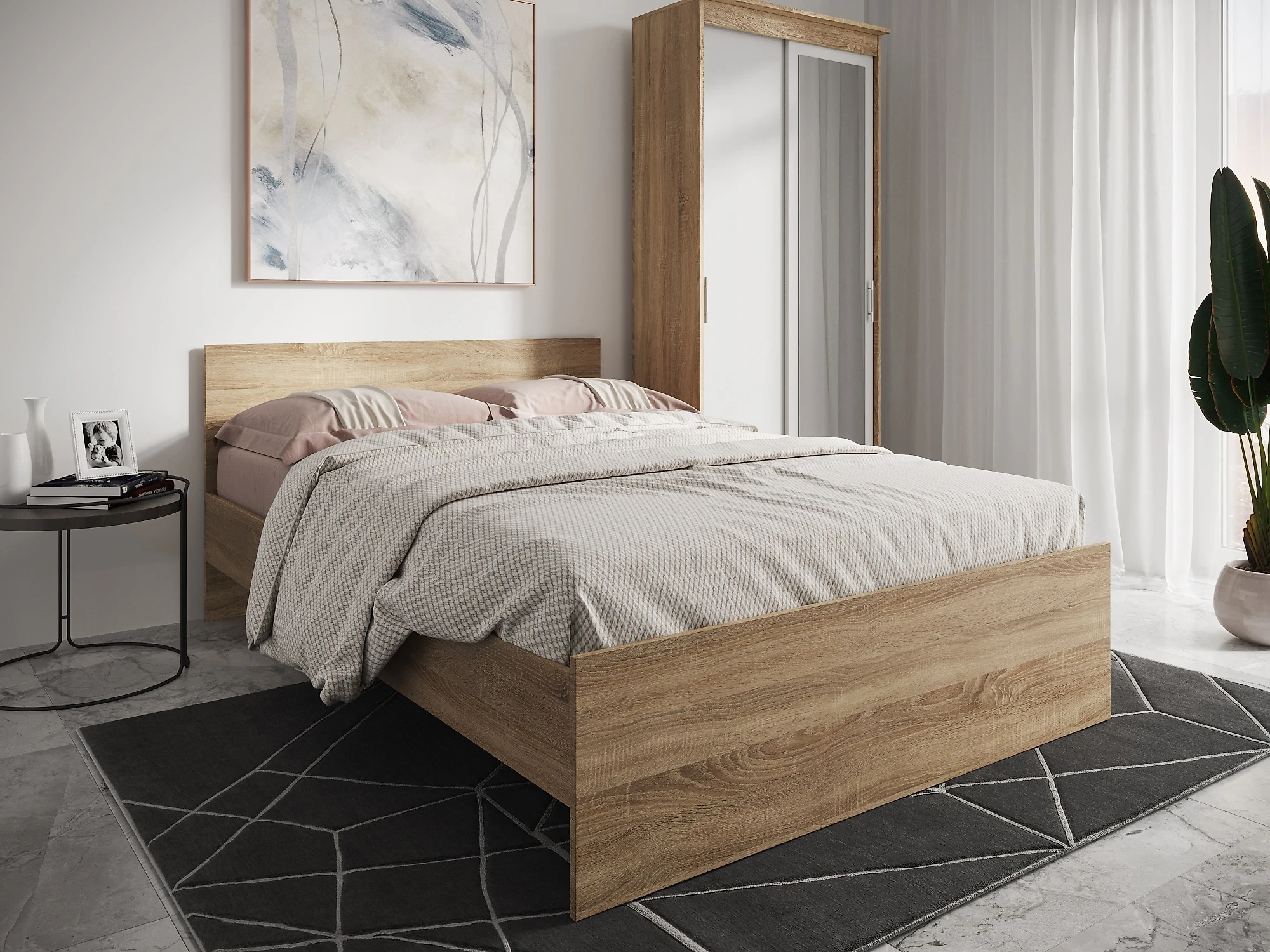 кровать в стиле минимализм Николь Сонома