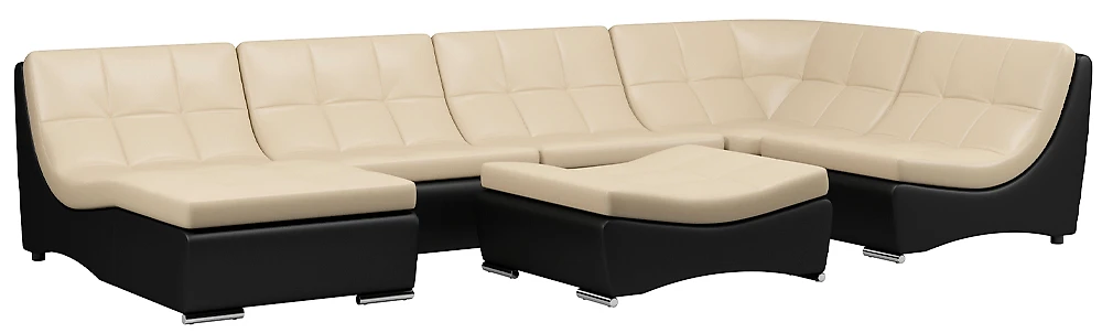 Раскладной кожаный диван Монреаль-7 Дизайн 2 кожаный