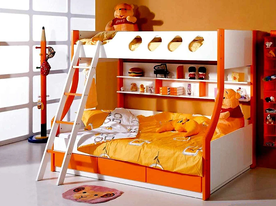 Широкая детская кровать Жемчужина